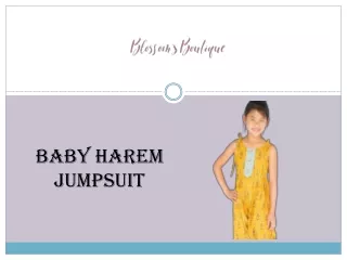 Baby Harem Jumpsuit From Blossoms Boutique