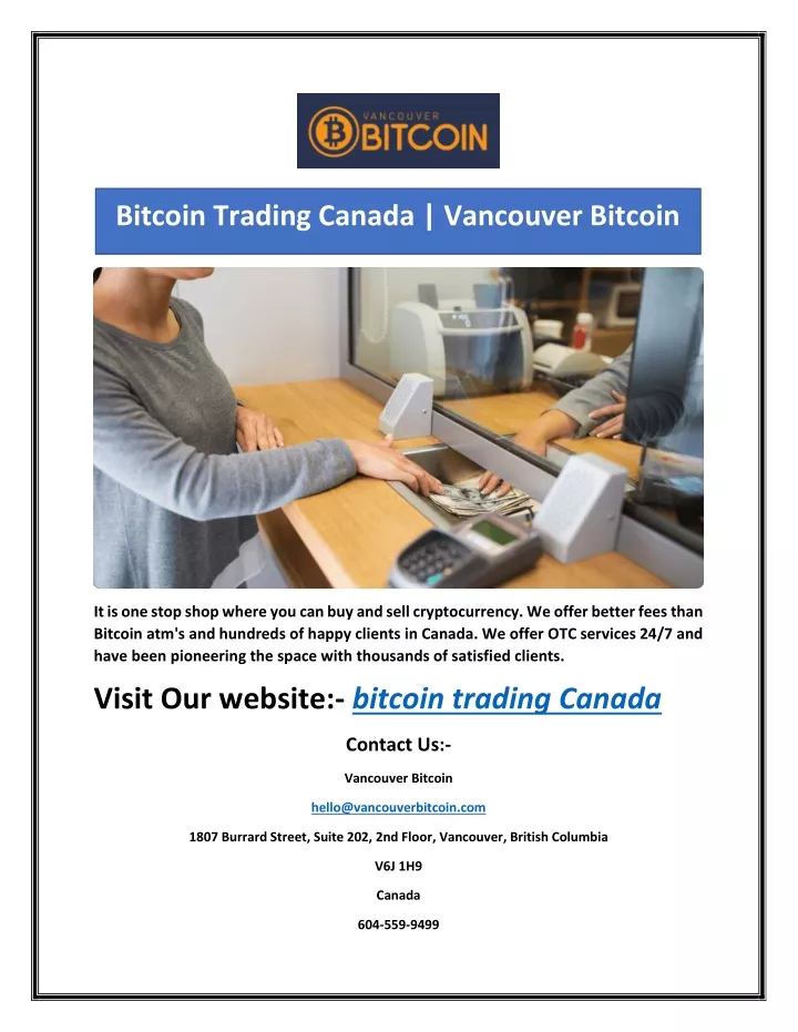 bitcoin trading canada vancouver bitcoin