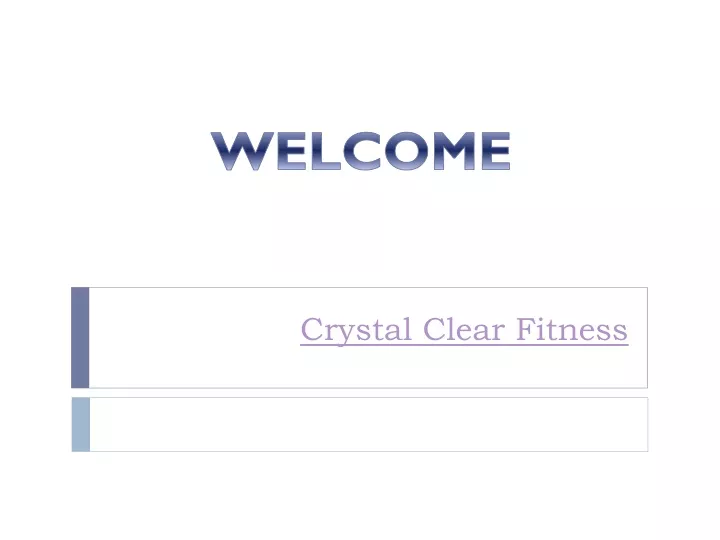 crystal clear fitness