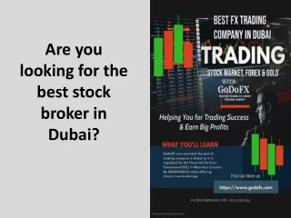 Are you looking for the best stock broker in Dubai