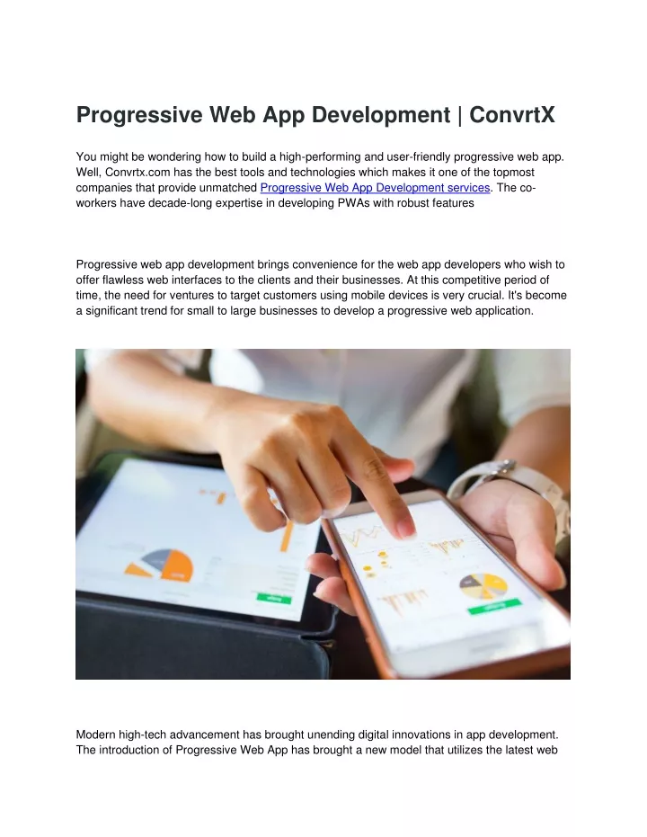 progressive web app development convrtx