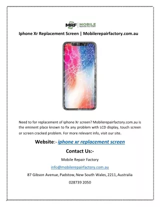 iphone xr replacement screen mobilerepairfactory