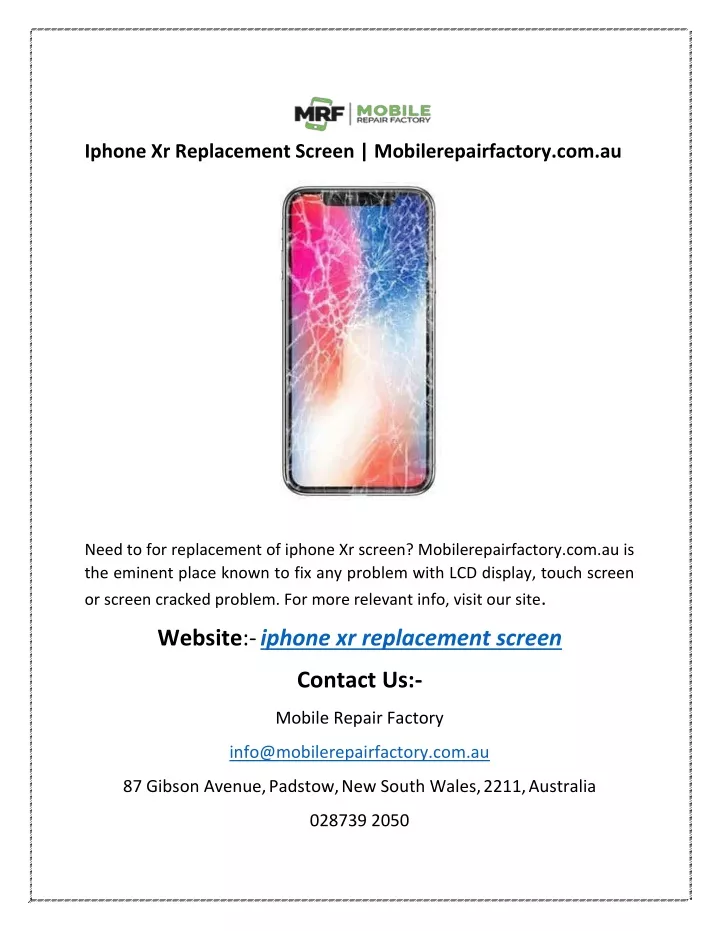 iphone xr replacement screen mobilerepairfactory