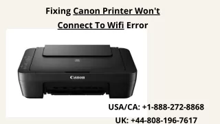 Easy Way To Fix Canon Printer Not Connecting To Wifi Error