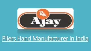 pliers hand manufacturer in india