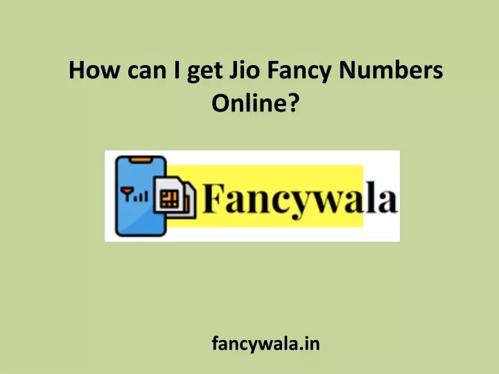 how can i get jio fancy numbers online