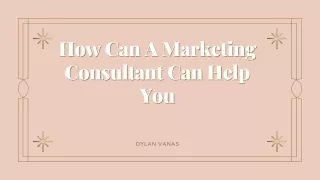 How Can A Marketing Consultant Can Help You