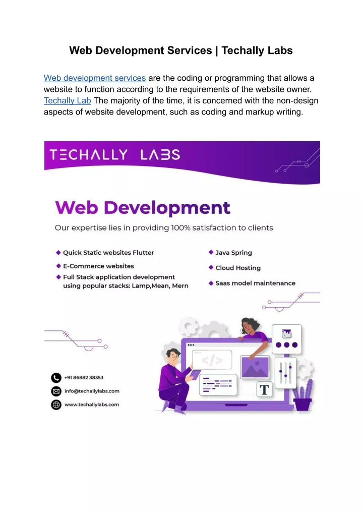 web development services techally labs