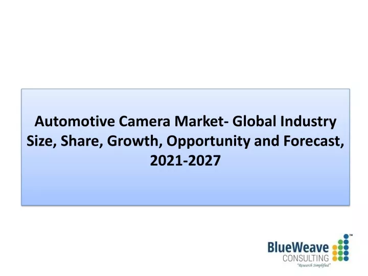 automotive camera market global industry size