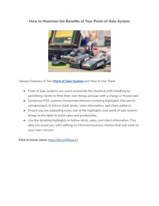 how to maximize the benefits of your point