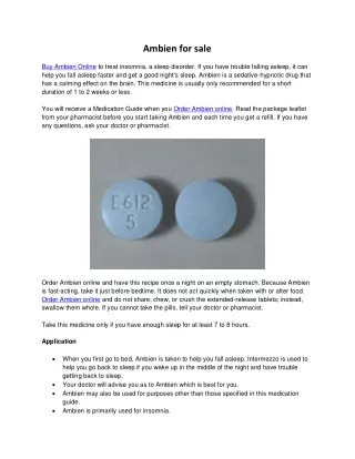 ambien for sale