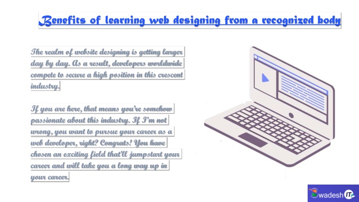 benefits of learning web designing from