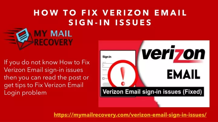 how to fix verizon email sign in issues