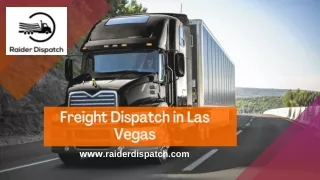 Freight Dispatch in Las Vegas - raiderdispatch.com