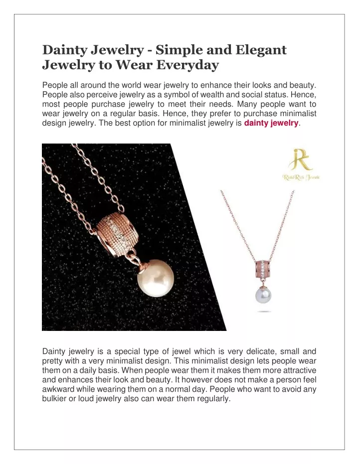 dainty jewelry simple and elegant jewelry to wear
