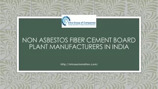 Non asbestos fiber cement board plant Manufacturers