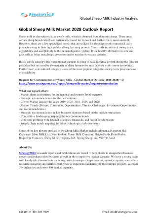 global sheep milk industry analysis