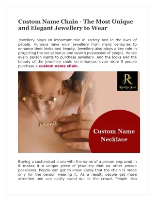 custom name chain the most unique and elegant