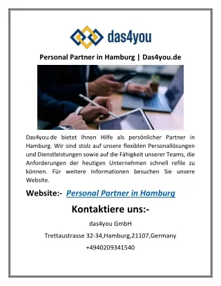 Personal Partner in Hamburg | Das4you.de