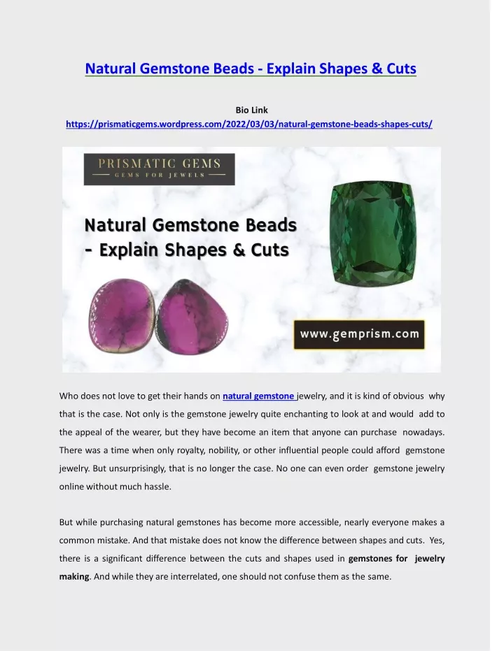 natural gemstone beads explain shapes cuts