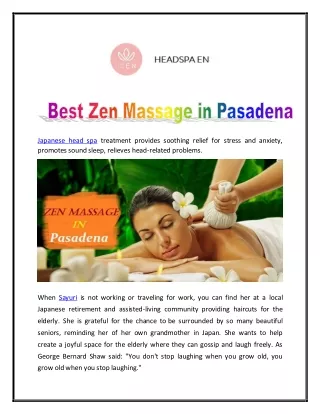 Best Zen Massage in Pasadena