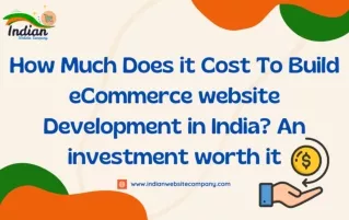 How Much Does it Cost To Build eCommerce website Design in India?
