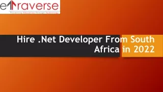 Hire .Net Developer From South Africa in 2022