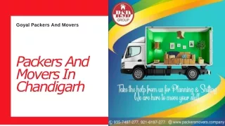 Get The Affordable Packers And Movers In Chandigarh