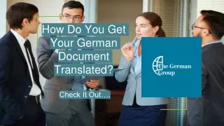 how do you get your german document translated
