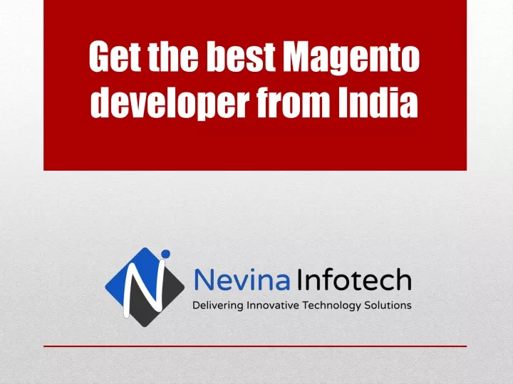 get the best magento developer from india