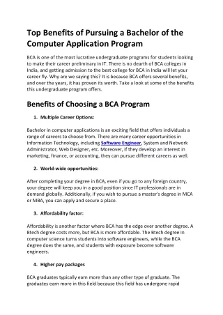 top benefits of pursuing a bachelor