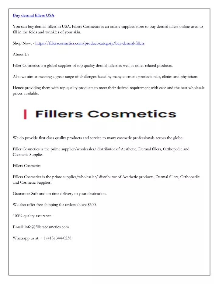 buy dermal fillers usa you can buy dermal fillers