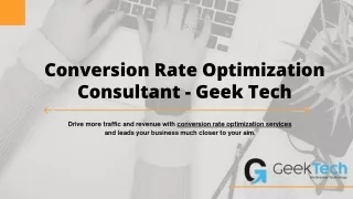 conversion rate optimization consultant geek tech