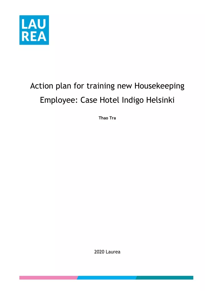 action plan for training new housekeeping