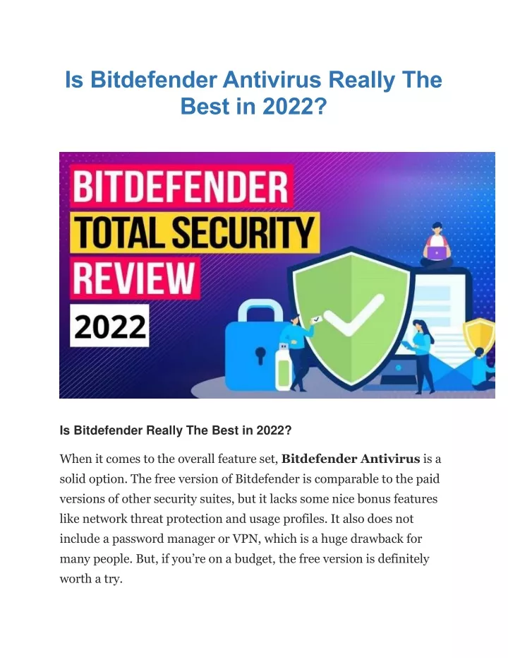 is bitdefender antivirus really the best in 2022