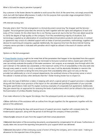 what is sla and the way to perceive it properly