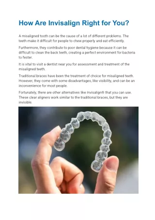 How Are Invisalign Right for You