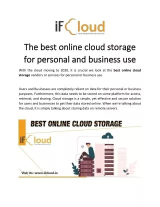 the best online cloud storage the best online