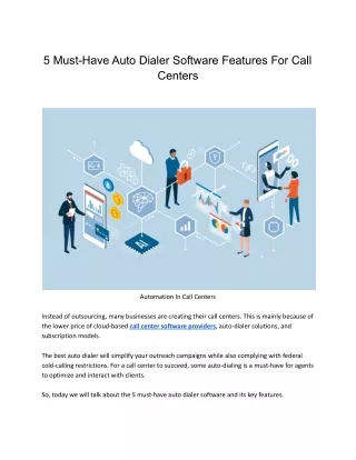 5 must have auto dialer software features