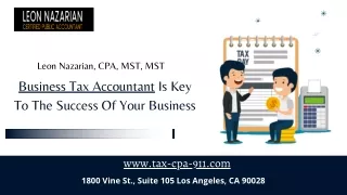 Get The Business Tax Accountant Service For Your Business