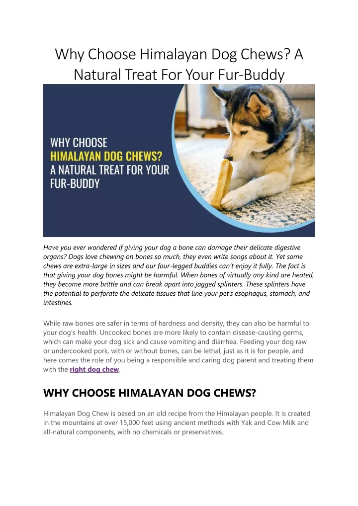 why choose himalayan dog chews a natural treat