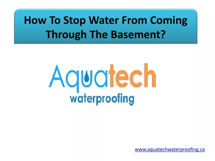 how to stop water from coming through the basement