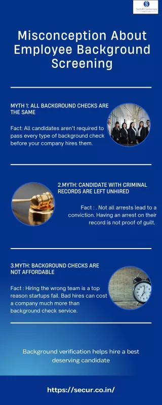 misconception about employee background screening