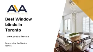 best window blinds in toronto