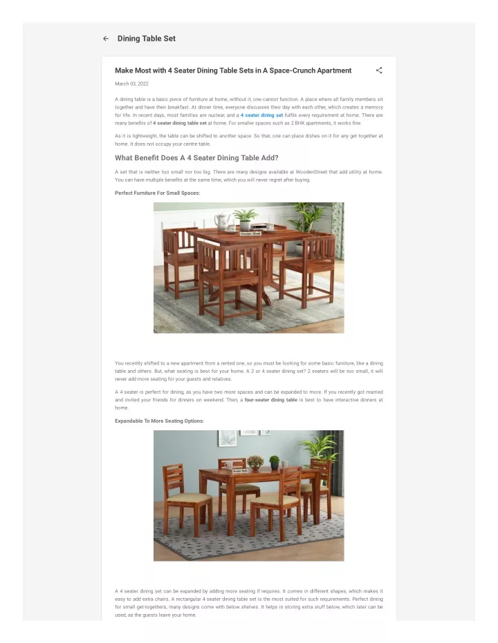 dining table set