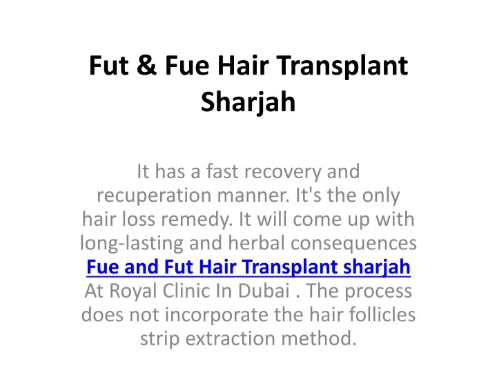 fut fue hair transplant sharjah