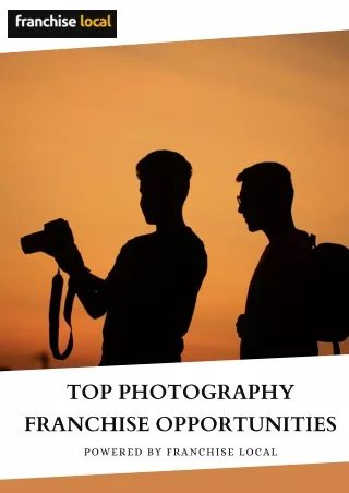Best Earning Photography Franchise Opportunities In The UK