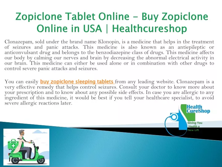 clonazepam sold under the brand name klonopin