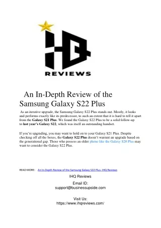 an in depth review of the samsung galaxy s22 plus