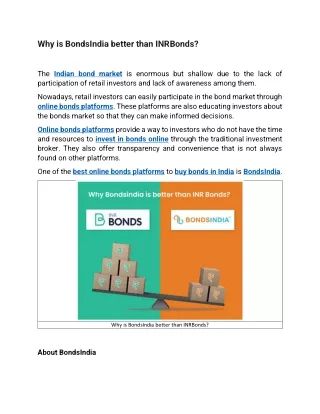 why is bondsindia better than inrbonds